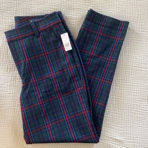 Gap Slim Ankle High Rise Plaid Pants